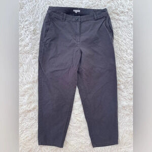 Eileen Fisher Petite High-Waisted Tapered Ankle Pants hemp organic cotton SZ 10P